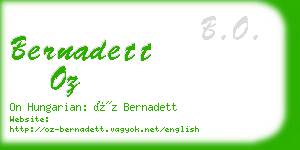 bernadett oz business card